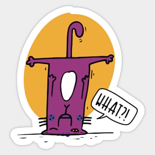 What? Cat doing yoga Sticker